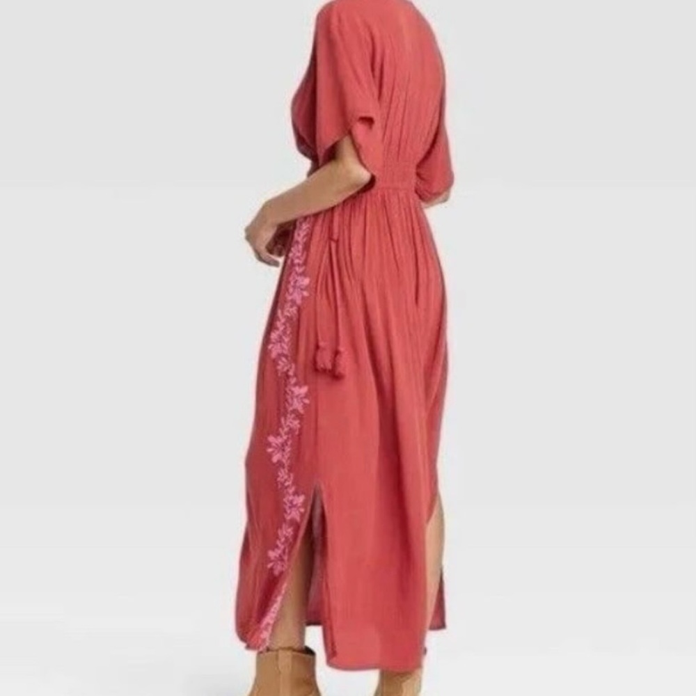 Knox Rose Floral Orange Bohemian Maxi Dress - Picture 8 of 8